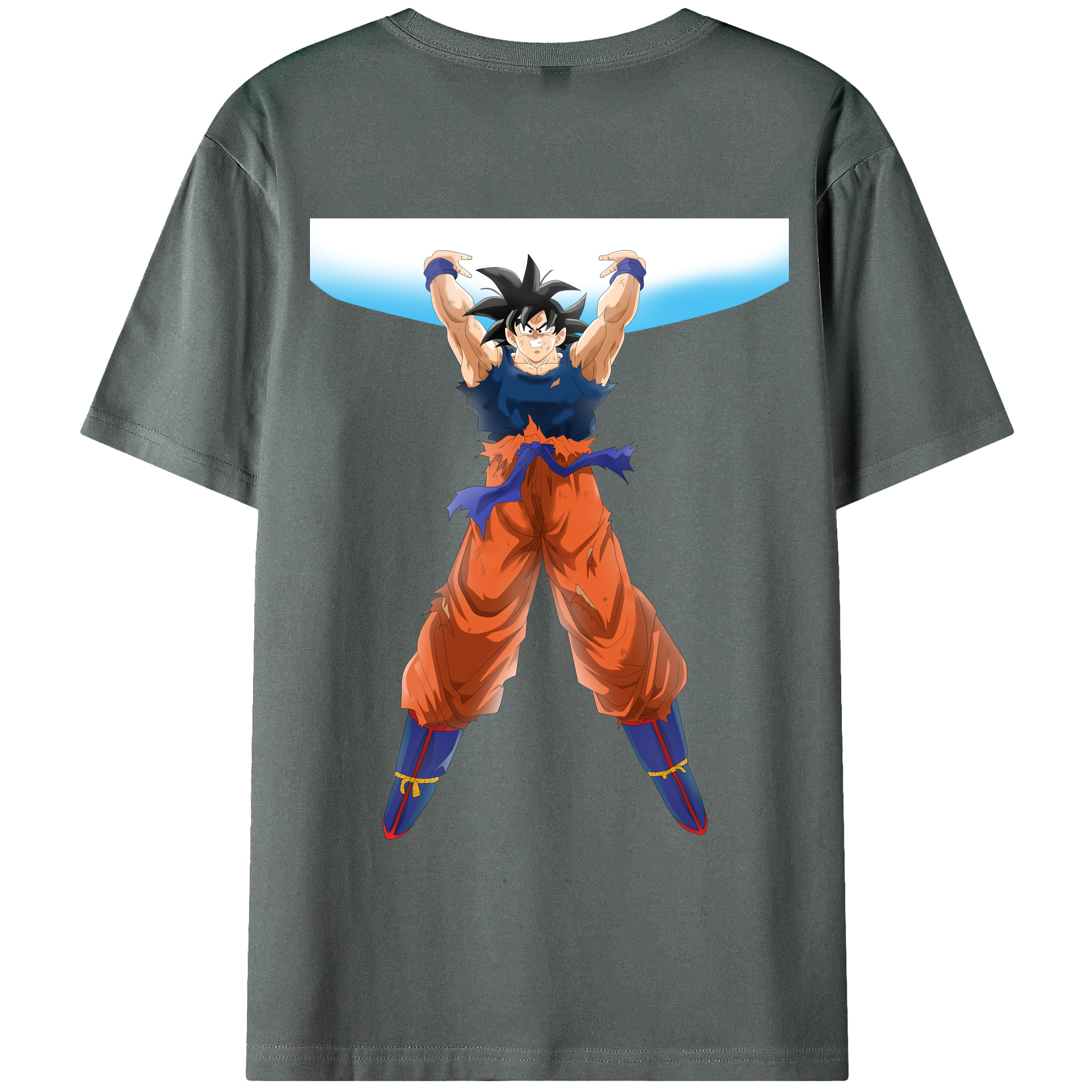 （画像用） ドラゴンボール 孫悟空（そん ごくう）Son Goku カカロット DRAGON BALL Kakarotto 綿100％ メンズ半袖Tシャツ（バックプリント） 通気性